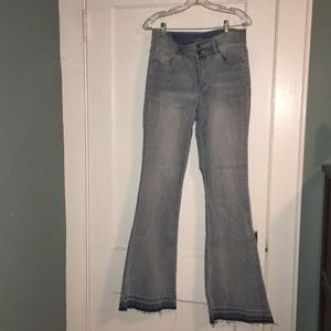 Light Blue Denim Flared Jeans👖